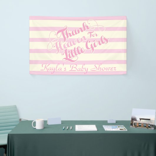Danke Heaven für kleine Mädchen, Baby Shower Banne Banner (Messeveranstaltung)
