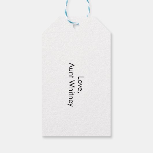 Danke Heaven für Sie | Neutrale und blaue Wolken Geschenkanhänger (Rückseite)