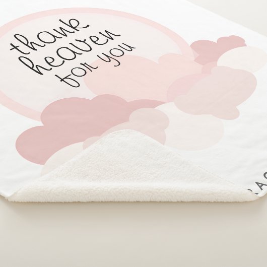 Danke Heaven für Sie | Rosa und neutrale Wolken Sherpadecke (3/4)