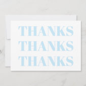 Danke, hellblau, moderne Karte (Vorderseite)