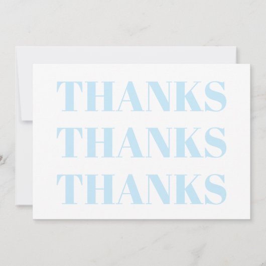 Danke, hellblau, moderne Karte (Vorderseite)