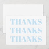 Danke, hellblau, moderne Karte (Vorne/Hinten)