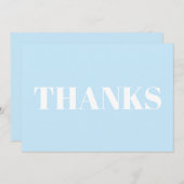 Danke, hellblau, moderne Karte (Vorne/Hinten)