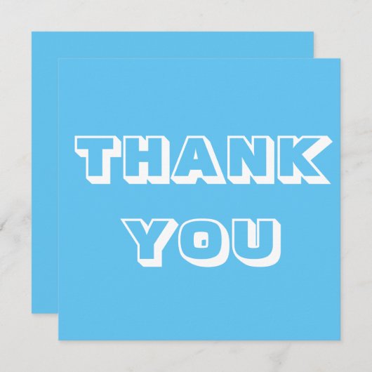 Danke, hellblau weiß (Vorne/Hinten)