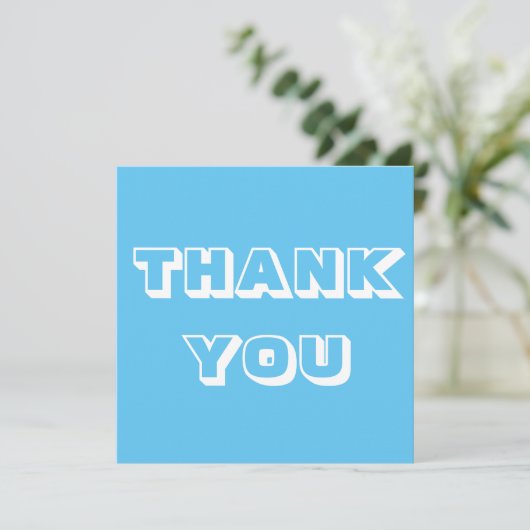 Danke, hellblau weiß (Stehend Vorderseite)