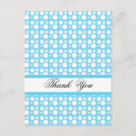 Danke, hellblaue Punkte Postkarte