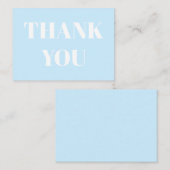 Danke, hellblaue weiße Karte (Vorne/Hinten)