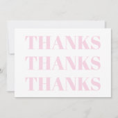 Danke, hellrosa, moderne Karte (Vorderseite)