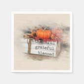 Danke, Herbst-Buchstapel Serviette (Vorderseite)