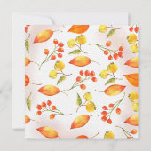 Danke Herbst-Erntedank-Abendessen Einladung (Rückseite)