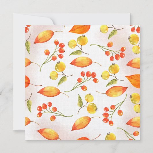 Danke Herbst-Erntedank-Abendessen Einladung (Rückseite)