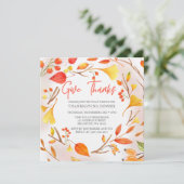 Danke Herbst-Erntedank-Abendessen Einladung (Stehend Vorderseite)