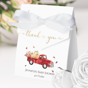 Danke Herbst Roter Vintage-LKW-Baby-Party Geschenkschachtel