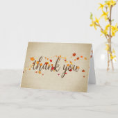 Danke Herbstblätter Karte (Gelbe Blume)