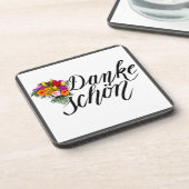 Danke, Herr Bouquet, Black Border Getränkeuntersetzer (Linke Seite)