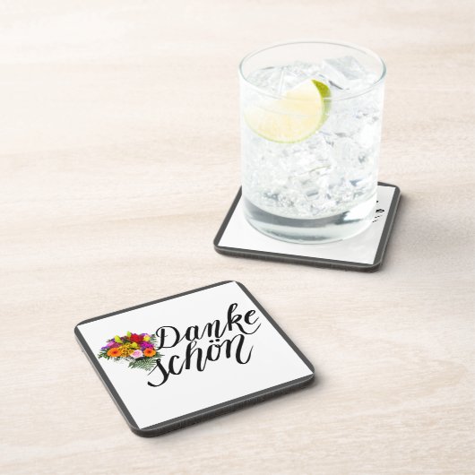 Danke, Herr Bouquet, Black Border Getränkeuntersetzer (Rechte Seite)