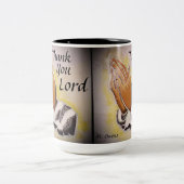 "Danke, Herr." Klassische, weiße Tasse (Mittel)