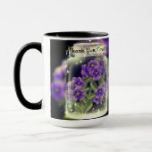 Danke, Herr Lila Stiefmütterchen Tasse (Links)