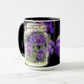 Danke, Herr Lila Stiefmütterchen Tasse (Vorderseite Links)