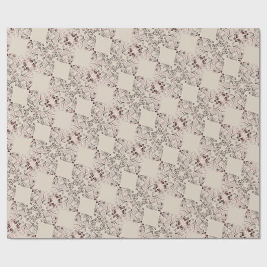 "Danke" - Herz auf dem blauen Lavendel Geschenkpapier (Flach)