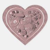 Danke  Herz-Aufkleber (Vorderseite)