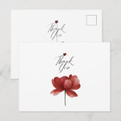 Danke, Herz Ein leises Danke Dankbarkeit in Bl Postkarte (Vorne/Hinten)