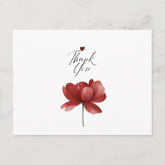 Danke, Herz Ein leises Danke Dankbarkeit in Bl Postkarte (Vorderseite)