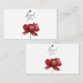 Danke, Herz Ein stilles Dankeschön Dankbarkeit in  Visitenkarte (Vorne/Hinten)