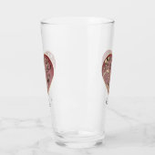 "Danke" Herz Glas Tasse (Links)