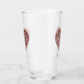 "Danke" Herz Glas Tasse (Rechts)