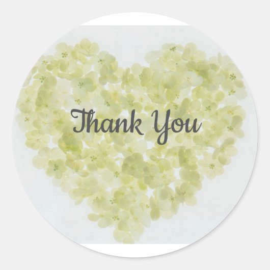 Danke ~ Herz Runder Aufkleber (Vorderseite)