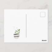 Danke Hipsterkaktusdruck Postkarte (Rückseite)