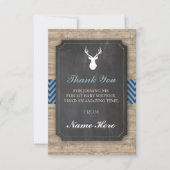 Danke Hirsch-rustikale Karten-Holz-Kreide (Vorderseite)