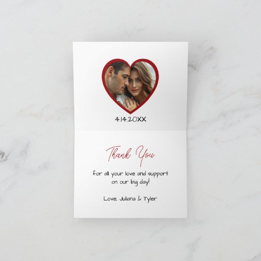 Danke | Hochzeit Personalisiert (Innenseite)