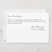 Danke Hochzeit Personalisierte 5' x 7" Notizkarte (Rückseite)