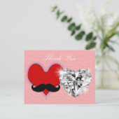 Danke - Hochzeit Postkarte (Stehend Vorderseite)