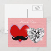 Danke - Hochzeit Postkarte (Vorne/Hinten)