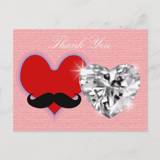 Danke - Hochzeit Postkarte (Vorderseite)