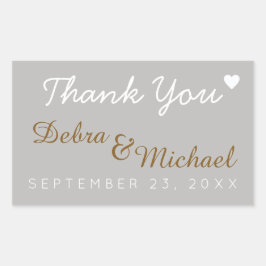 Danke, Hochzeit Rechteckiger Aufkleber