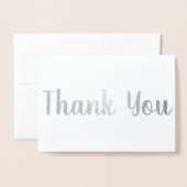 Danke, Hochzeit| Silber Folienkarte (Vorderseite mit Umschlag)