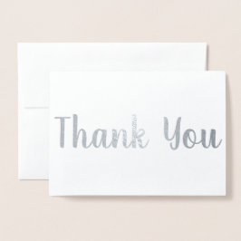 Danke, Hochzeit| Silber Folienkarte