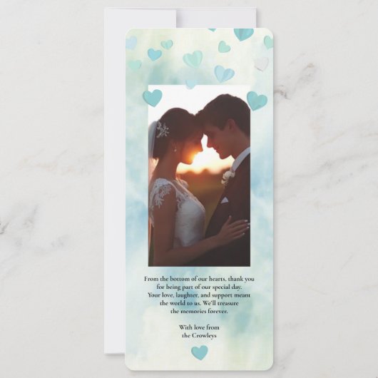 Danke - Hochzeitkarte (Rückseite)