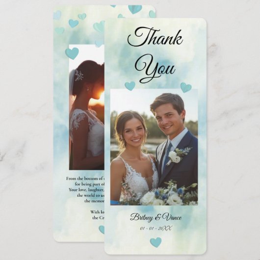 Danke - Hochzeitkarte (Vorne/Hinten)