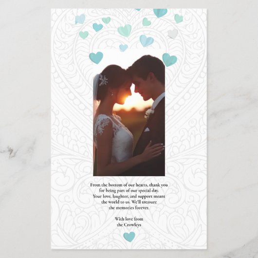 Danke - Hochzeitkarte Flyer (Hinten)