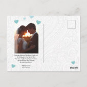 Danke - Hochzeitkarte Postkarte (Rückseite)