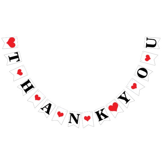 DANKE ❤ HOCHZEITS-ZEICHEN-DEKOR WIMPELKETTE (Alle)