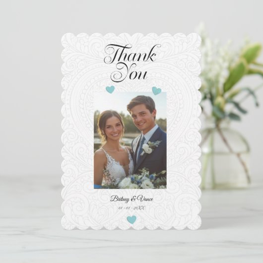 Danke - Hochzeitskarte Feiertagskarte (Stehend Vorderseite)