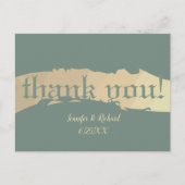 "Danke!" Hochzeitstext Postkarte (Vorderseite)