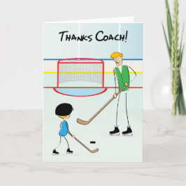 Danke Hockey Coach Grußkarte (von Jungen)