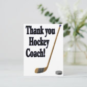 Danke Hockey Coach Postkarte (Stehend Vorderseite)